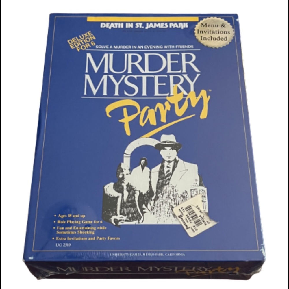 University Games Murder Mystery Party Death St.James Park Deluxe NIB